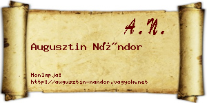 Augusztin Nándor névjegykártya