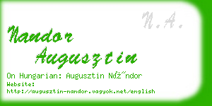 nandor augusztin business card